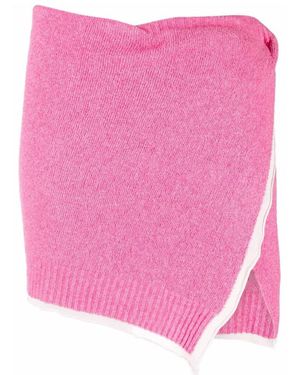 Jacquemus Twisted-Wrap Knitted Mini Skirt - Pink