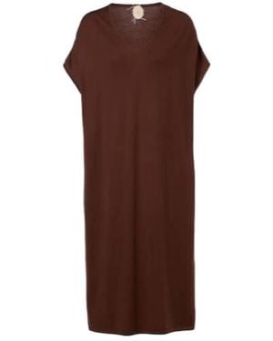 Jardin Des Orangers Cotton, Silk, And Cashmere Midi Dress - Brown