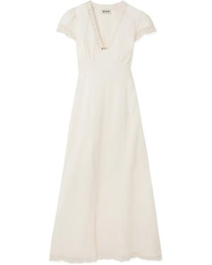 RIXO London Clarice Midi Dress - White