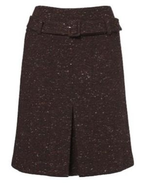 ShuShu/Tong Belted Wool-Blend Miniskirt - Brown