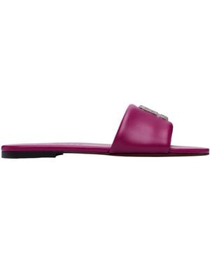 Marc Jacobs Logo Flat Sandals - Purple
