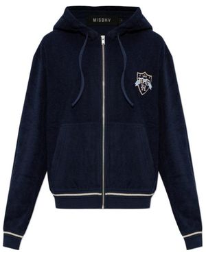 MISBHV Terry Zip-Up Hoodie Sweatshirt - Blue