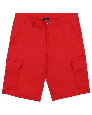 EA7 Logo Patch Shorts - Red
