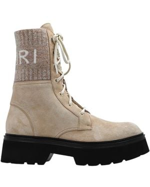 Amiri Logo Boots - Brown