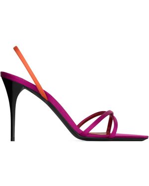Saint Laurent Justify Slingback Sandals - Pink