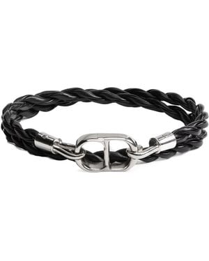 Dior Homme Cd Icon Woven Double Bracelet - White