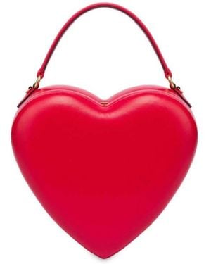 Moschino Heart-Shaped Leather Tote Bag - Red