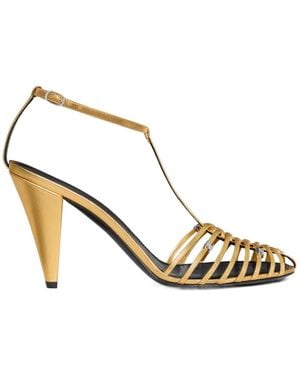 Celine Cage Heeled Sandal - Metallic