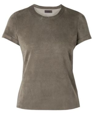 Stouls Suede T-Shirt - Grey