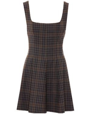 Aniye By Checked Sleeveless Mini Dress - Brown
