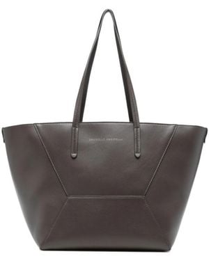 Brunello Cucinelli Bc Duo Small Bag - Grey