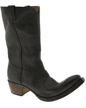 Prada Pointed-Toe Western Boots - Black