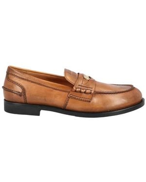Miu Miu Round-Toe Loafers - Brown