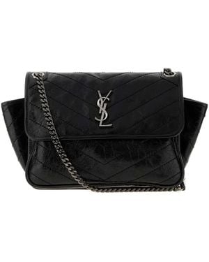 Saint Laurent Niki Tripouch Shoulder Bag - Black