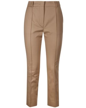 Sportmax High Waist Straight Leg Pants - Natural