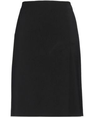 Sportmax Asymmetric Solid-Color Wool Skirt - Black