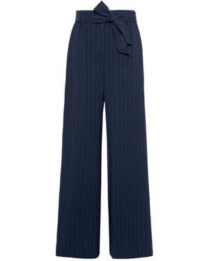 Max Mara Casual Pants With Belt Loops - Blue