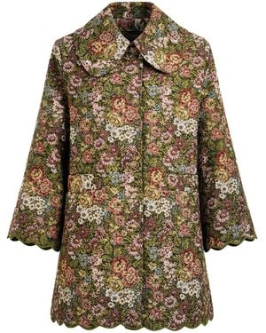 FARM Rio Floral Jacquard Coat - Multicolor