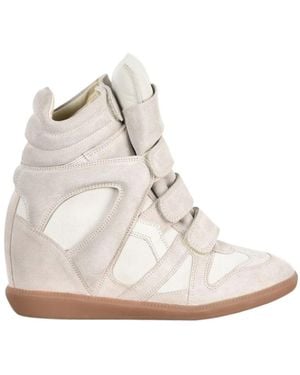Isabel Marant Bekett High-Top Wedge Sneakers - Natural
