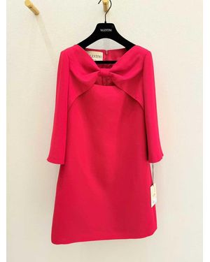 Valentino Crepe Couture Short Dress - Pink
