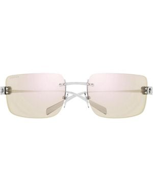 Gucci Eyewear Rectangular Frame Sunglasses - White