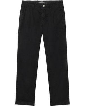 Stone Island Compass-Motif Straight Leg Trousers - Black