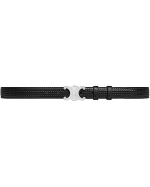 Celine Triomphe Belt 25Mm - White