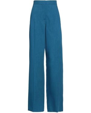Tory Burch High-Waisted Straight-Leg Pants - Blue
