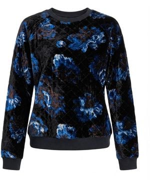 Sportmax Long-Sleeved Pullover Hoodie - Blue