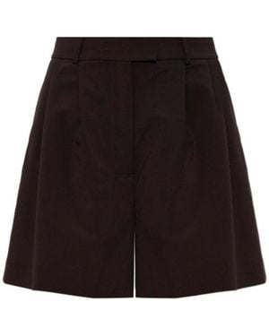 Lacoste Pleated-Design Tailored Shorts - Black