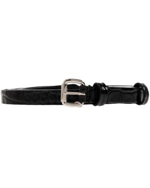 Vivienne Westwood Orb-Studded Slim Belt - White