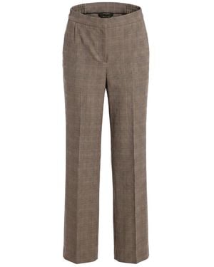 Twinset Plaid Casual Pants - Gray