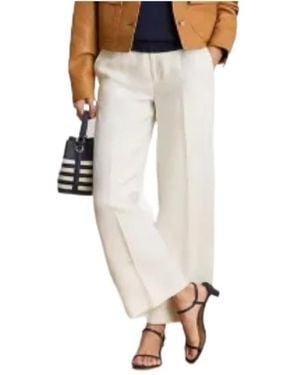 Ralph Lauren Lauren Twill Wide-Leg Tailored Trousers - White