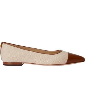 Ralph Lauren Solid Color Ballet Pumps - Brown