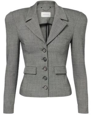 Magda Butrym Herringbone Wool-Blend Jacket - Gray
