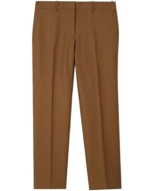 Burberry Wool-Mohair Tailored Pants - Brown