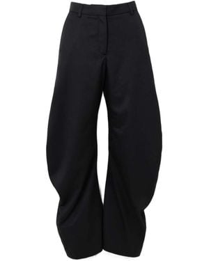 Acne Studios Patty Wool Wide-Leg Trousers - Blue