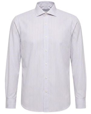 Peserico Striped Long Sleeved Shirt - White