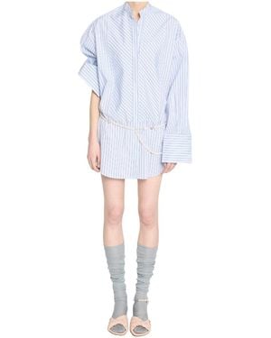 Nackiyé Boy's Striped Shirt Mini Dress - Blue