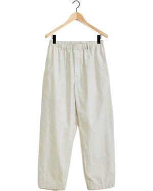 Lemaire Tapered Cotton-Blend Trousers - White
