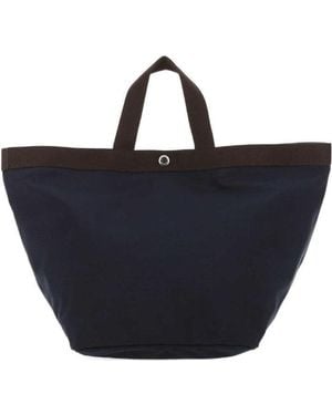 Herve Chapelier Stitched Design Handbag - Blue