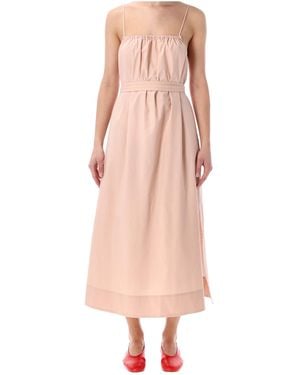 Soeur Heidi Belted Midi Dress - Pink