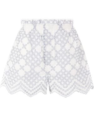 Raquel Diniz Embroidered Shorts - White