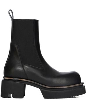 Rick Owens Beatle Bogun Platform Chelsea Boots - Black