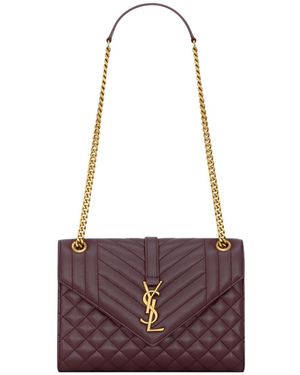 Saint Laurent Envelope Shoulder Bag - Purple