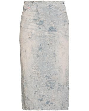 DIESEL Light-Colored Denim Skirt - Gray