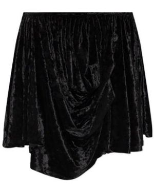 Ganni Draped Mini Skirt - Black