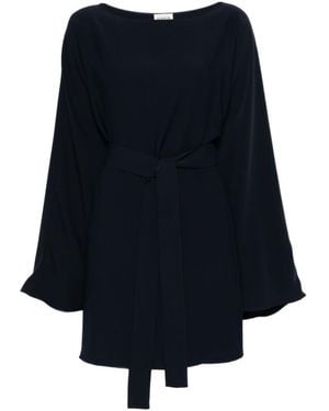 P.A.R.O.S.H. Lace-Up Mini Dress - Blue