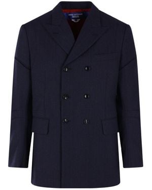Junya Watanabe Long-Sleeved Suit Jacket - Blue