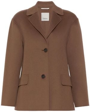 Max Mara Melfi Single-Breasted Notch-Lapel Jacket - Brown